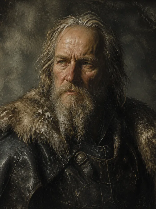 Painted portrait of Balon Greyjoy