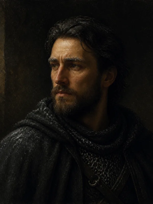 Painted portrait of Benjen Stark