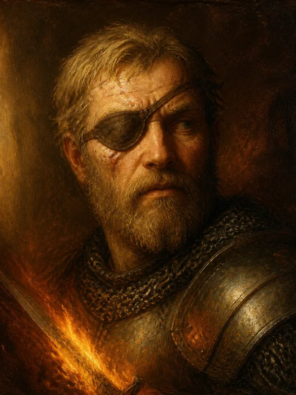 Painted portrait of Beric Dondarrion