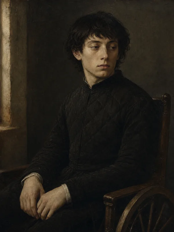 Painted portrait of Brandon Stark