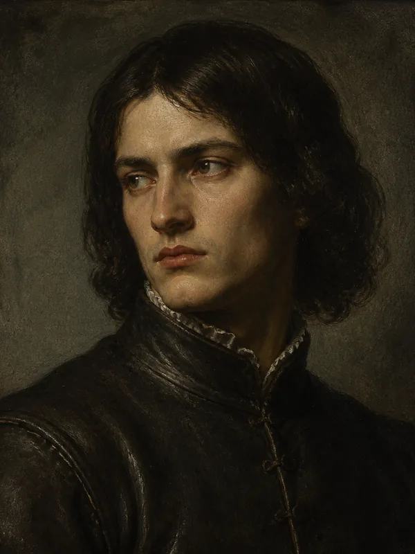 Painted portrait of Brandon Stark