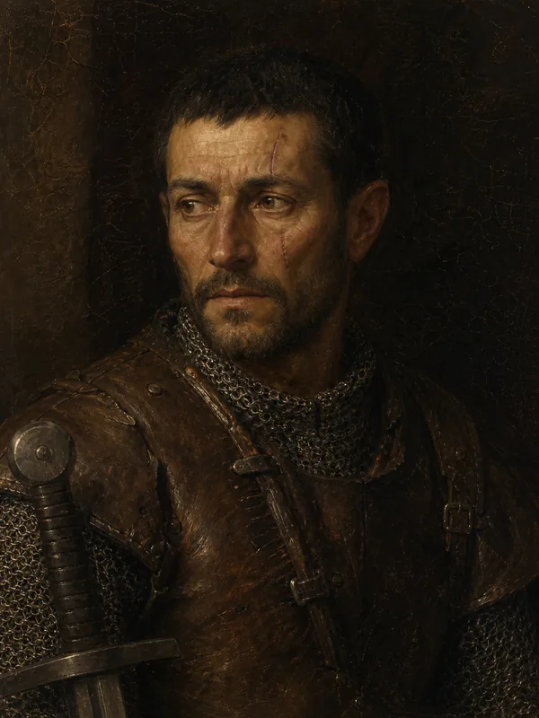 Painted portrait of Bronn