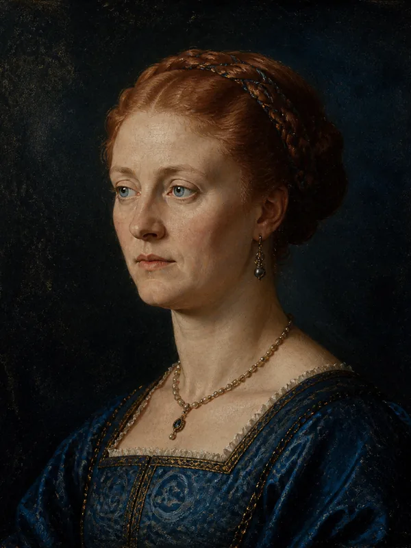 Painted portrait of Catelyn Stark