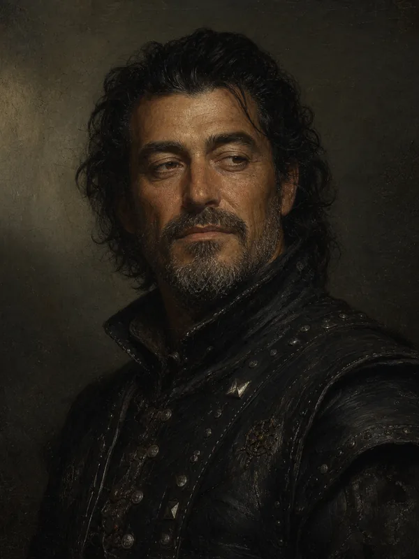 Painted portrait of Euron Greyjoy