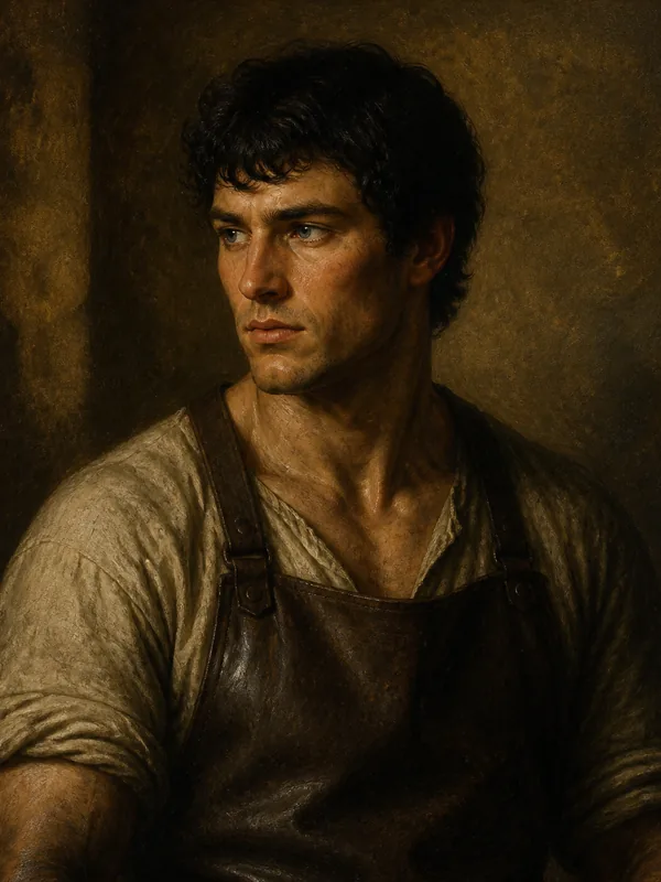 Painted portrait of Gendry