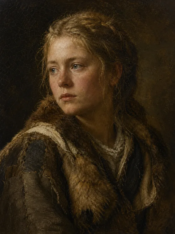 Painted portrait of Gilly