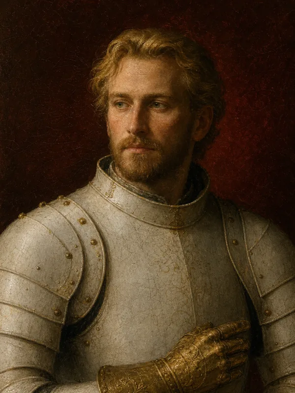 Painted portrait of Jaime Lannister