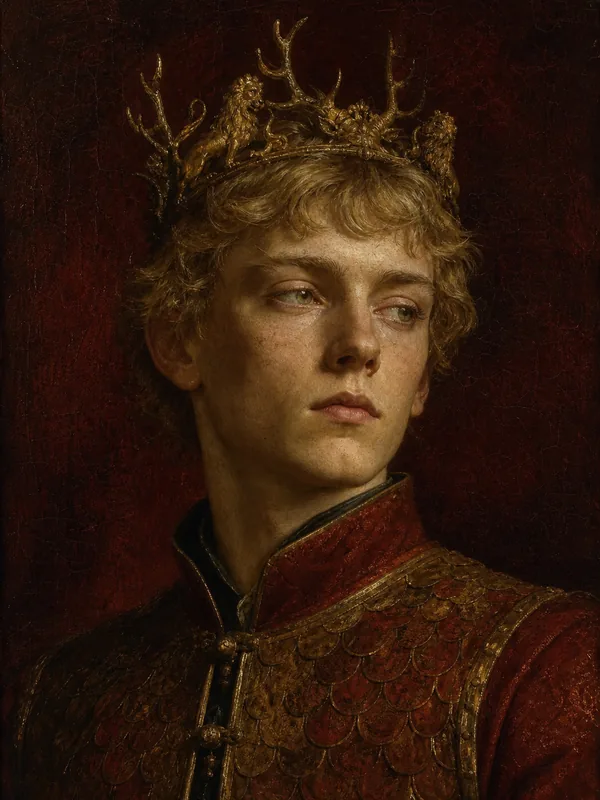 Painted portrait of Joffrey Baratheon