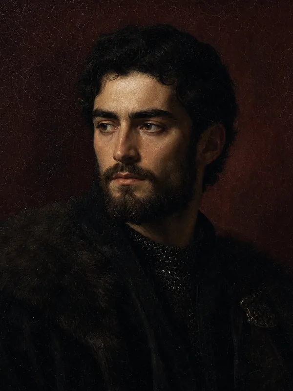 Painted portrait of Jon Snow