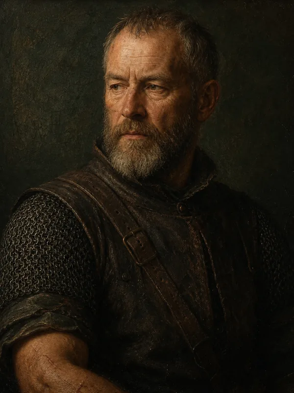 Painted portrait of Jorah Mormont