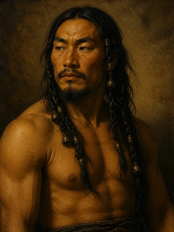Painted portrait of Khal Drogo