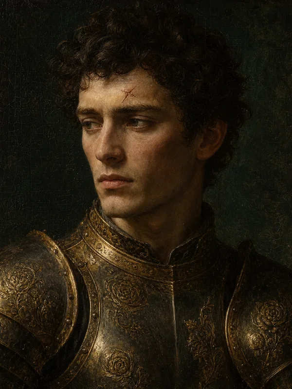 Painted portrait of Loras Tyrell