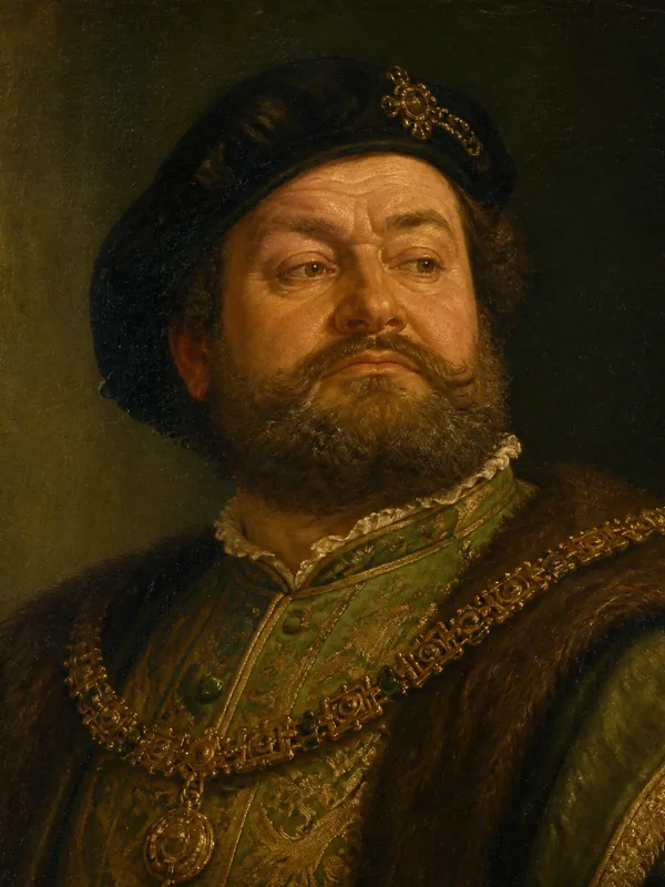 Painted portrait of Mace Tyrell