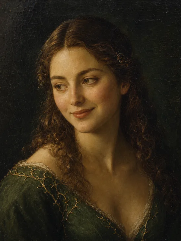 Painted portrait of Margaery Tyrell