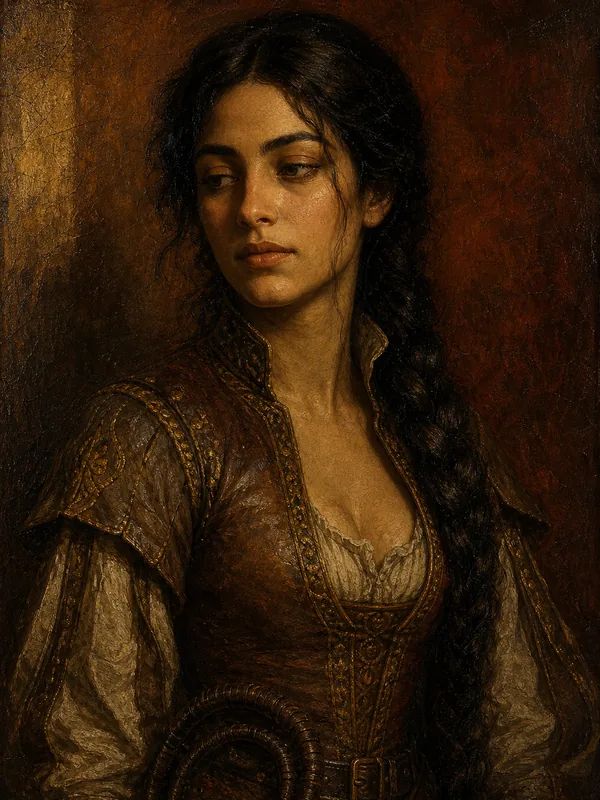 Painted portrait of Nymeria Sand
