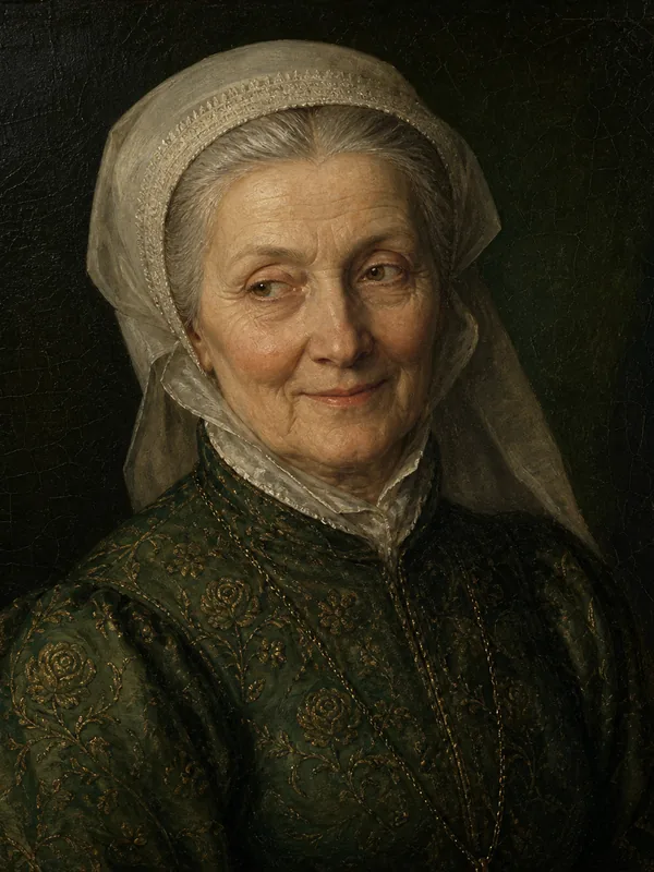 Painted portrait of Olenna Tyrell
