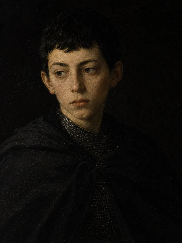 Painted portrait of Olly