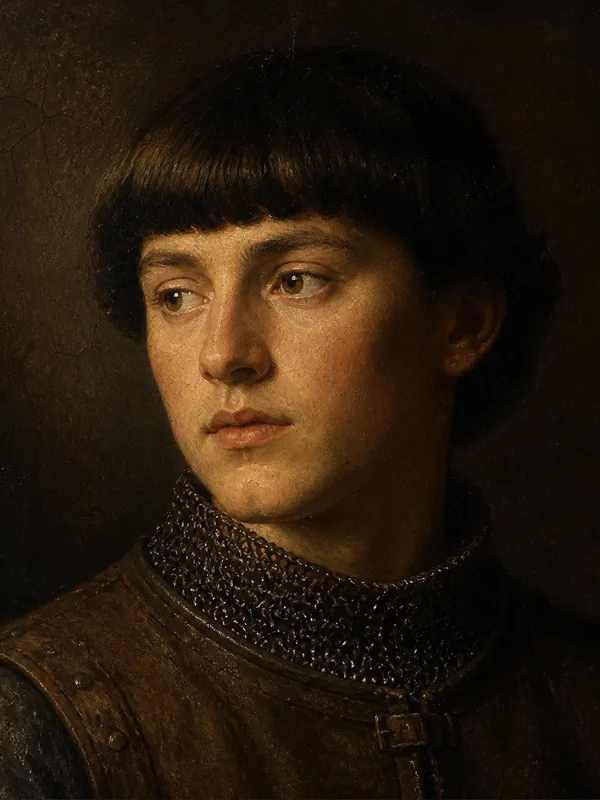 Painted portrait of Podrick Payne