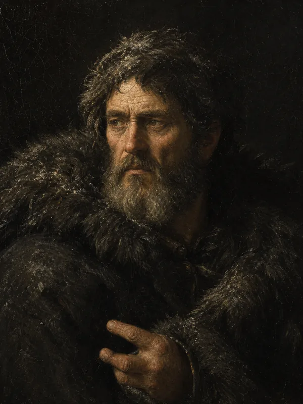 Painted portrait of Qhorin Halfhand
