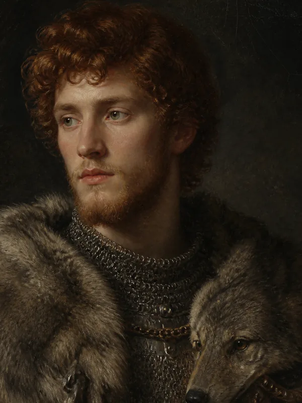 Painted portrait of Robb Stark