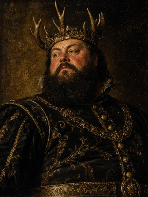 Painted portrait of Robert Baratheon