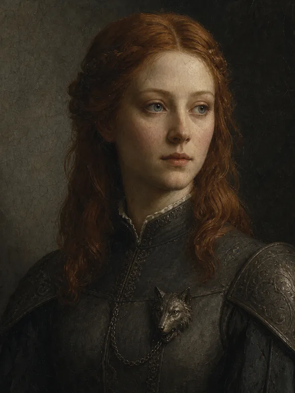 Painted portrait of Sansa Stark