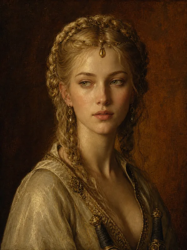 Painted portrait of Tyene Sand