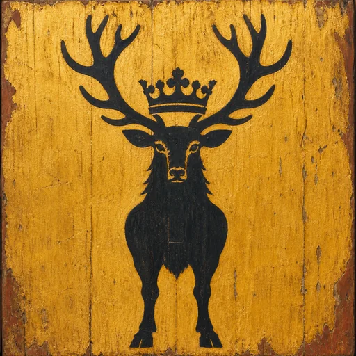 Painted arms of Baratheon