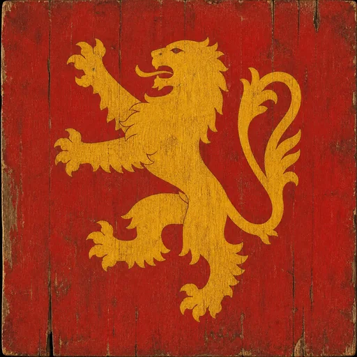 Painted arms of Lannister