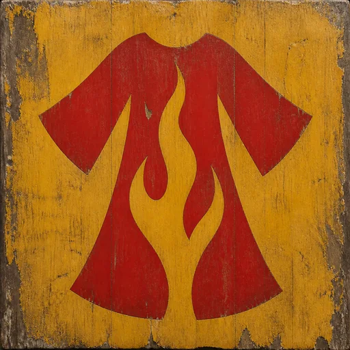 Painted arms of The Red Temple