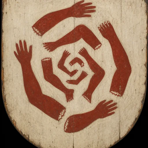 Painted arms of The White Walkers
