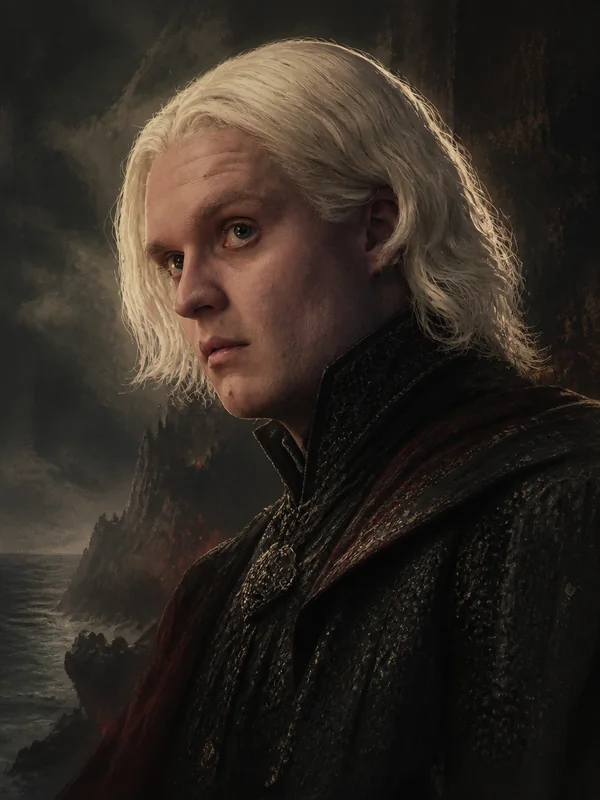 Painted portrait of Aegon II Targaryen