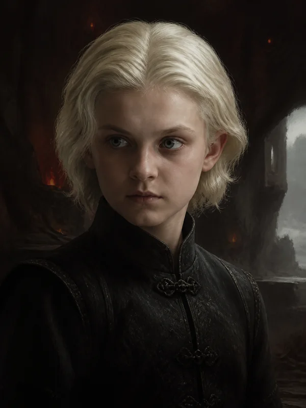 Painted portrait of Aegon Targaryen