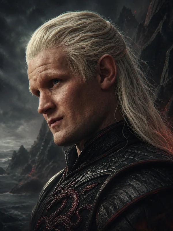 Painted portrait of Daemon Targaryen