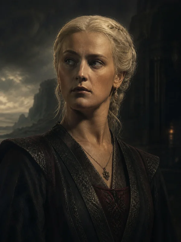 Painted portrait of Helaena Targaryen