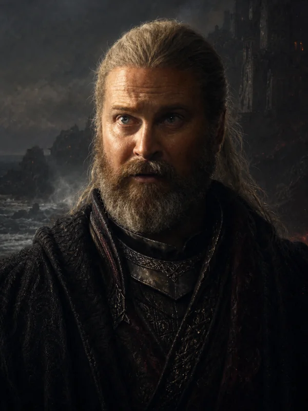 Painted portrait of Hugh Hammer