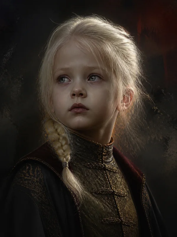Painted portrait of Jaehaera Targaryen