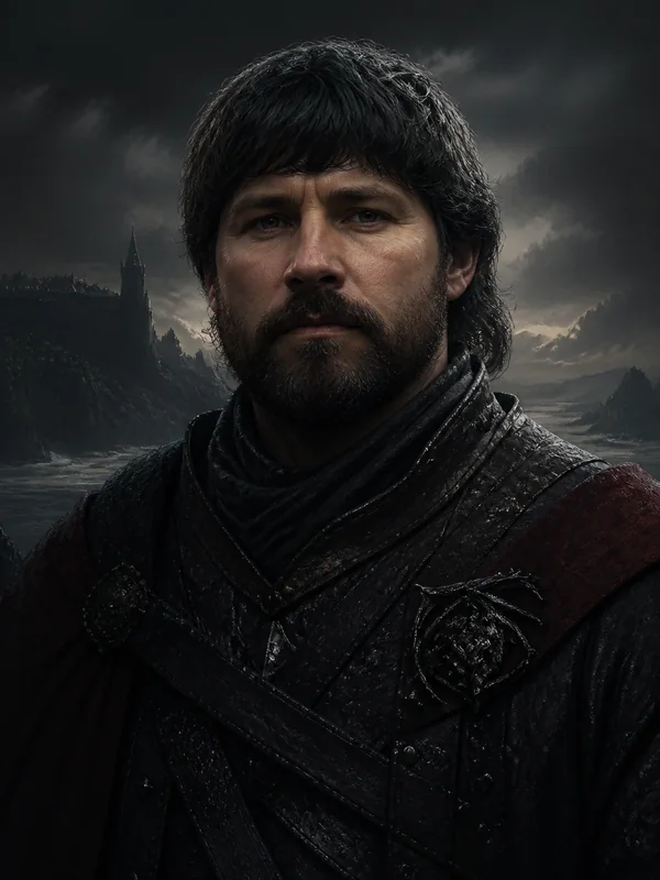 Painted portrait of Jon Roxton