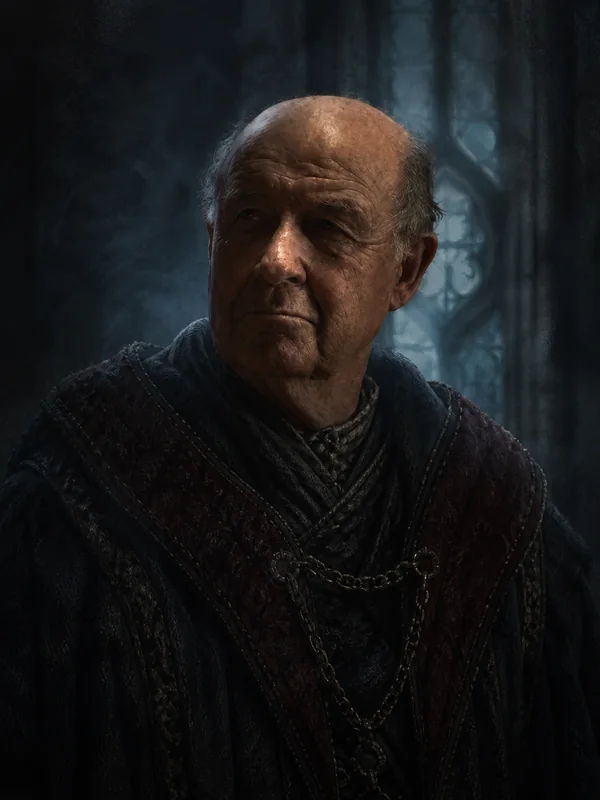 Painted portrait of Grand Maester Mellos