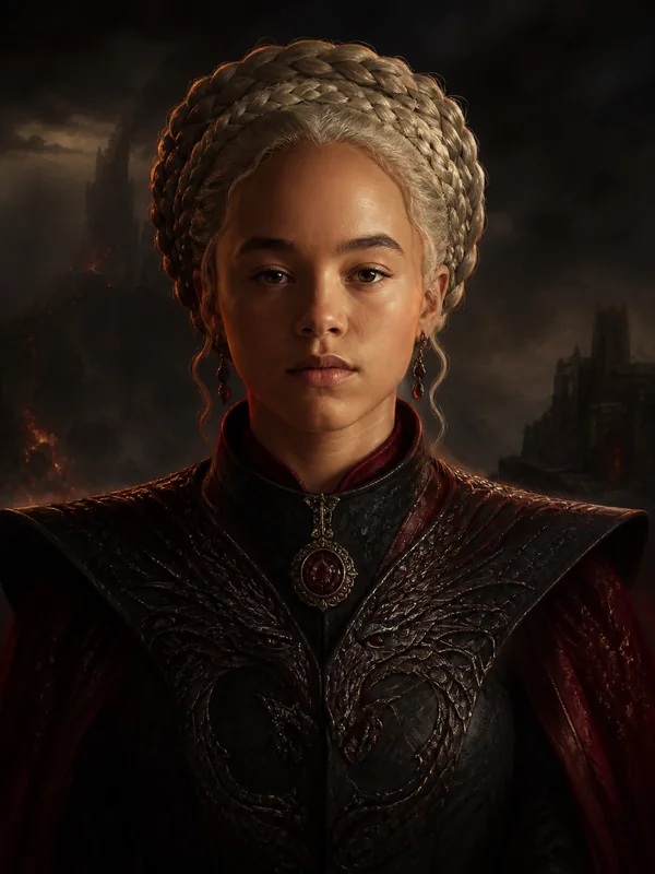 Painted portrait of Rhaenyra Targaryen
