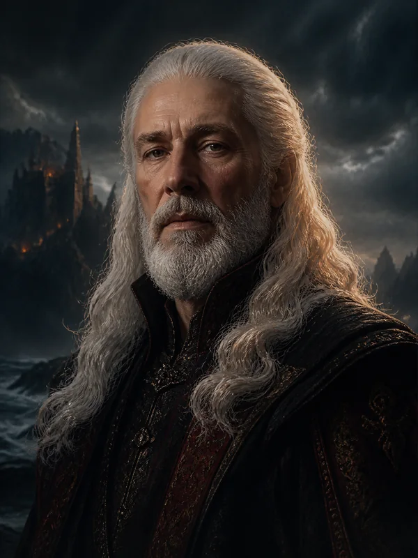 Painted portrait of Viserys I Targaryen