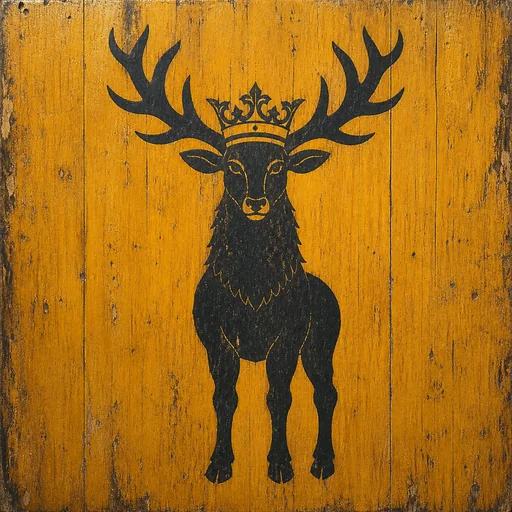 Painted arms of Baratheon