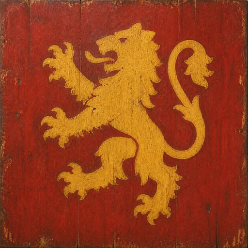 Painted arms of Lannister