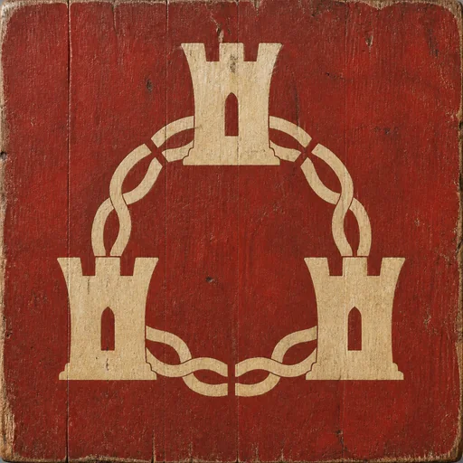 Painted arms of The Triarchy